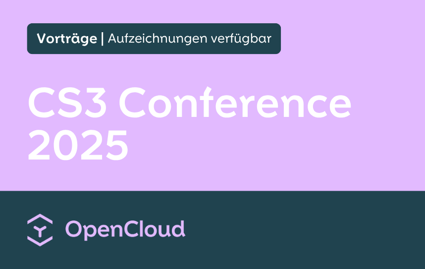 Aufzeichnung Vorträge CS3 Conference 2025