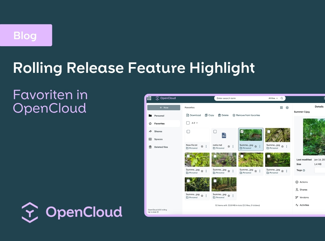 Rolling Release Feature Highlight: Favoriten in OpenCloud