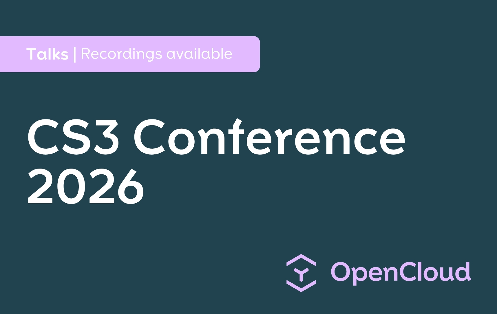 CS3 2026 recordings