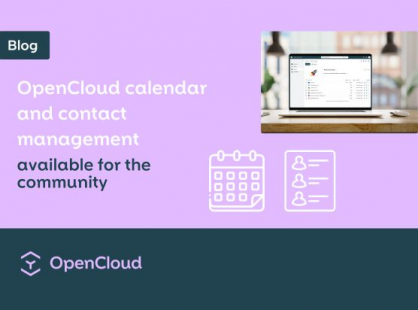 OpenCloud calendar and contact management