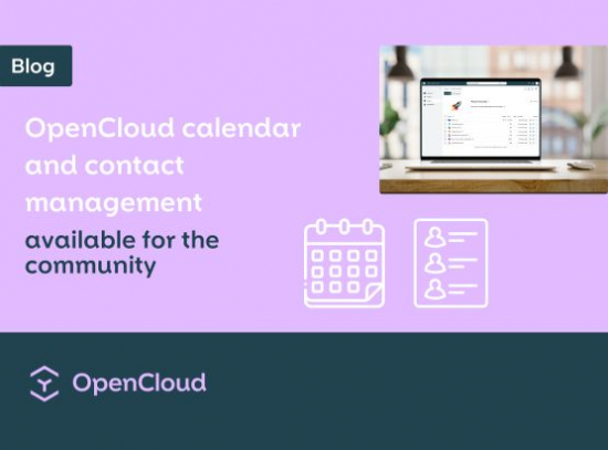OpenCloud calendar and contact management